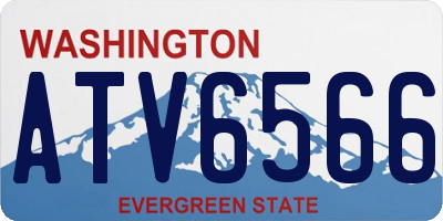 WA license plate ATV6566