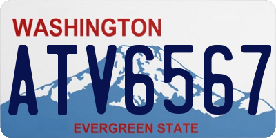 WA license plate ATV6567