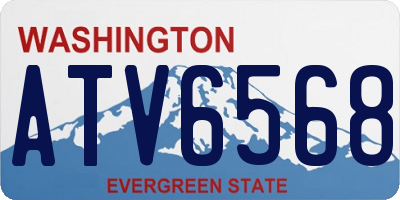 WA license plate ATV6568