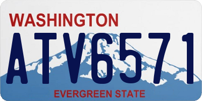WA license plate ATV6571