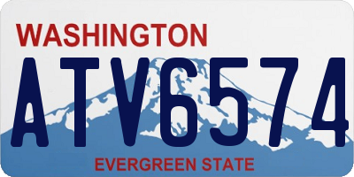 WA license plate ATV6574