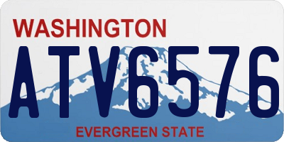 WA license plate ATV6576