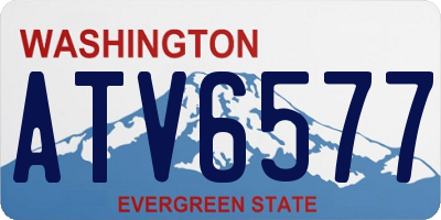 WA license plate ATV6577