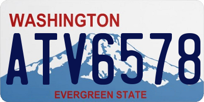 WA license plate ATV6578
