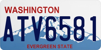 WA license plate ATV6581