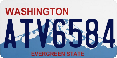 WA license plate ATV6584