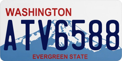WA license plate ATV6588