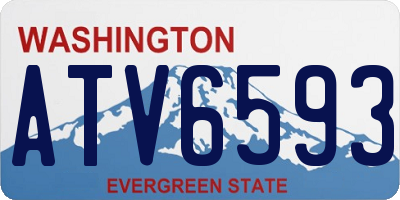 WA license plate ATV6593