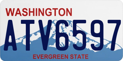 WA license plate ATV6597
