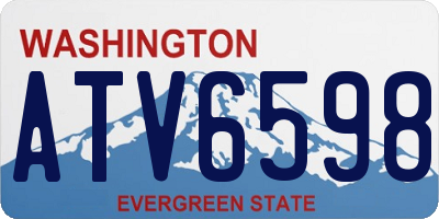 WA license plate ATV6598