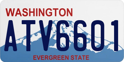 WA license plate ATV6601