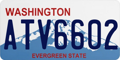 WA license plate ATV6602