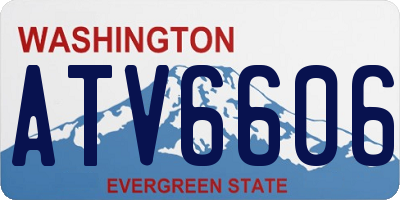 WA license plate ATV6606