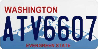 WA license plate ATV6607
