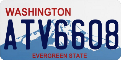 WA license plate ATV6608