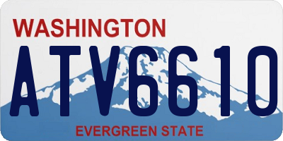 WA license plate ATV6610