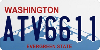 WA license plate ATV6611