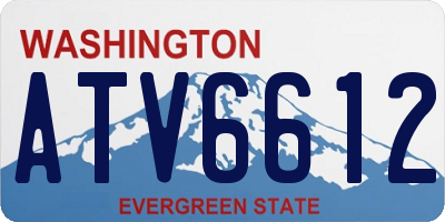 WA license plate ATV6612