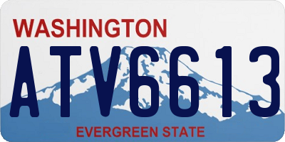 WA license plate ATV6613