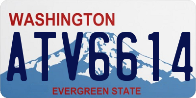 WA license plate ATV6614