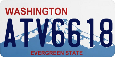 WA license plate ATV6618