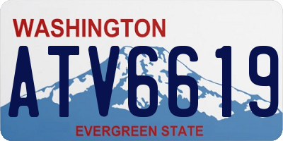 WA license plate ATV6619