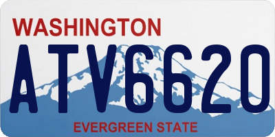 WA license plate ATV6620