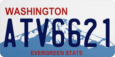 WA license plate ATV6621