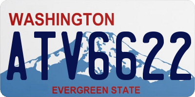 WA license plate ATV6622