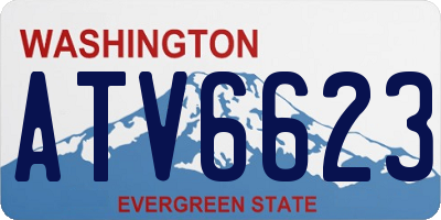 WA license plate ATV6623