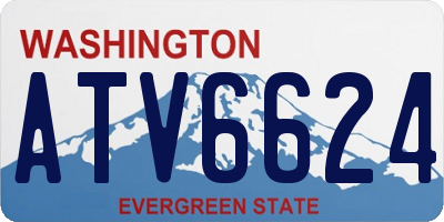 WA license plate ATV6624
