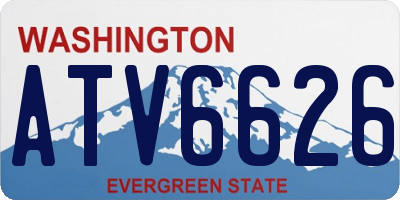 WA license plate ATV6626