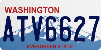 WA license plate ATV6627