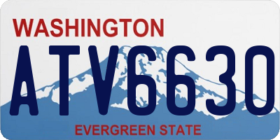 WA license plate ATV6630