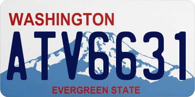 WA license plate ATV6631