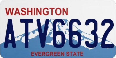 WA license plate ATV6632