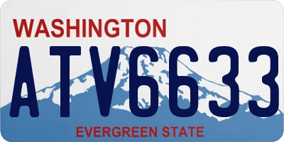 WA license plate ATV6633