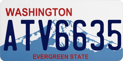 WA license plate ATV6635