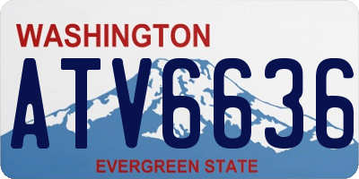 WA license plate ATV6636