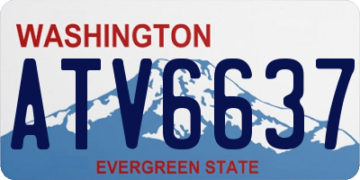 WA license plate ATV6637