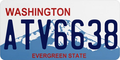 WA license plate ATV6638