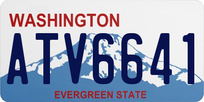 WA license plate ATV6641