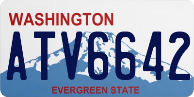 WA license plate ATV6642