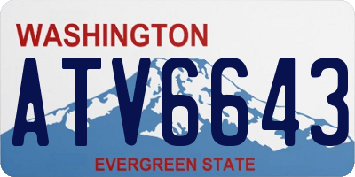 WA license plate ATV6643