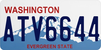 WA license plate ATV6644