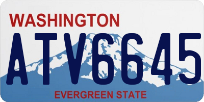 WA license plate ATV6645