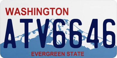 WA license plate ATV6646