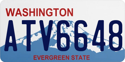 WA license plate ATV6648