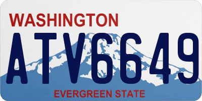 WA license plate ATV6649