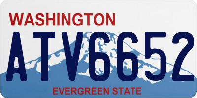 WA license plate ATV6652